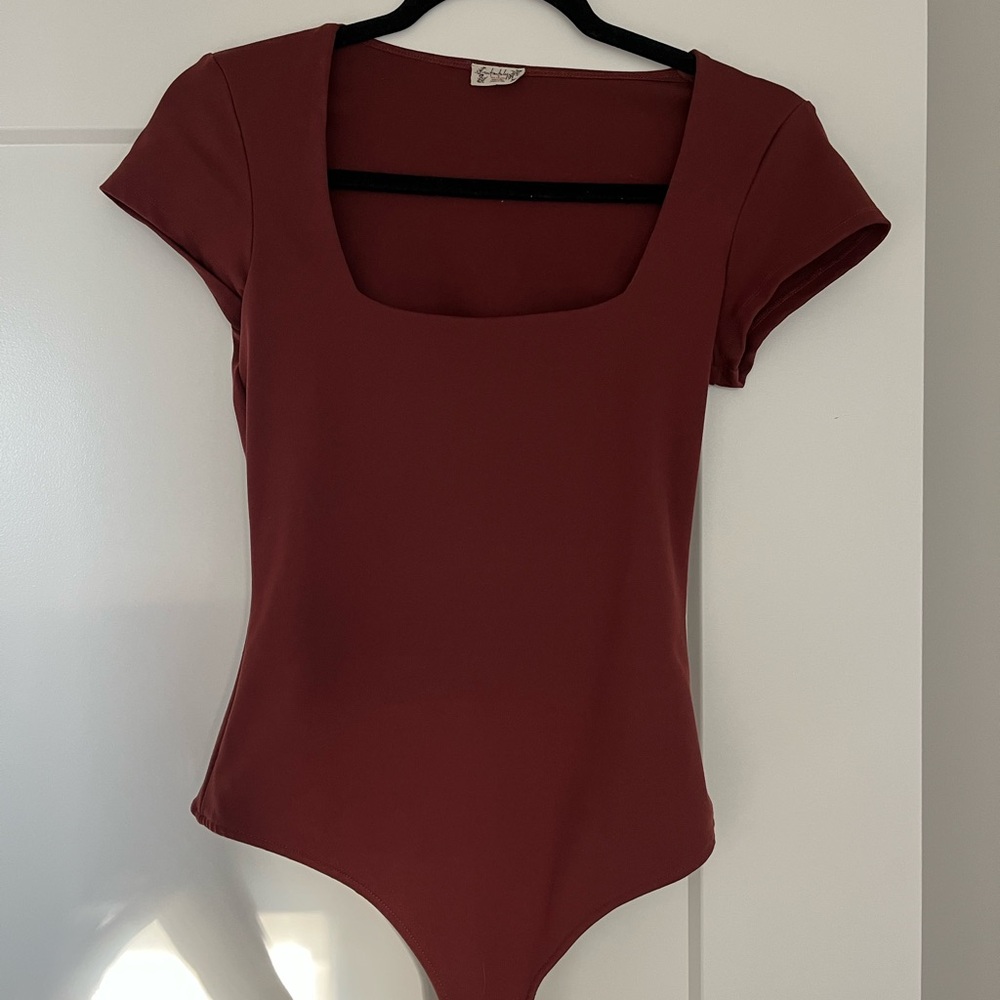 Free People Square Neck Bodysuit - Brown